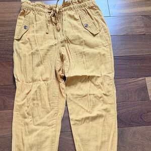 Loft Yellow Drawstring Pants
